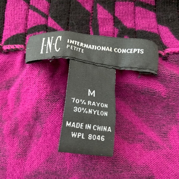 INC Petite Floral Bell Sleeve Purple Cardigan Med - Picture 3 of 7